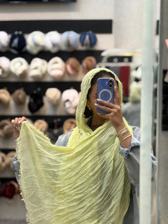 شال حصیری چروک دوریش لیمویی