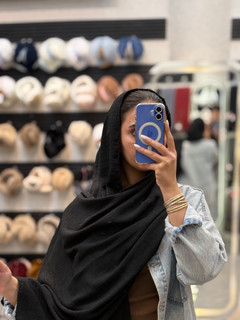 شال جاذبه دور دوخت مشکی چهار فصل