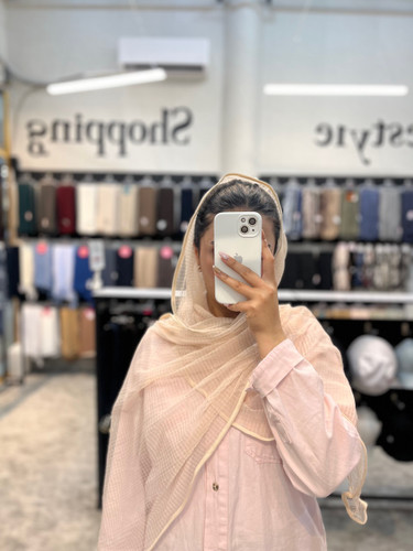 شال پلیسه توری نوار پینترستی