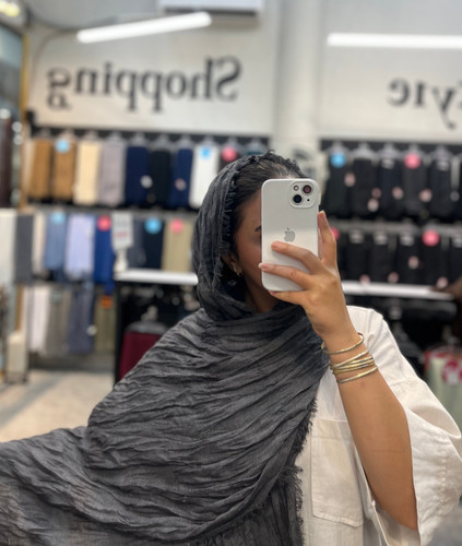 شال چروک دور ریش ساده